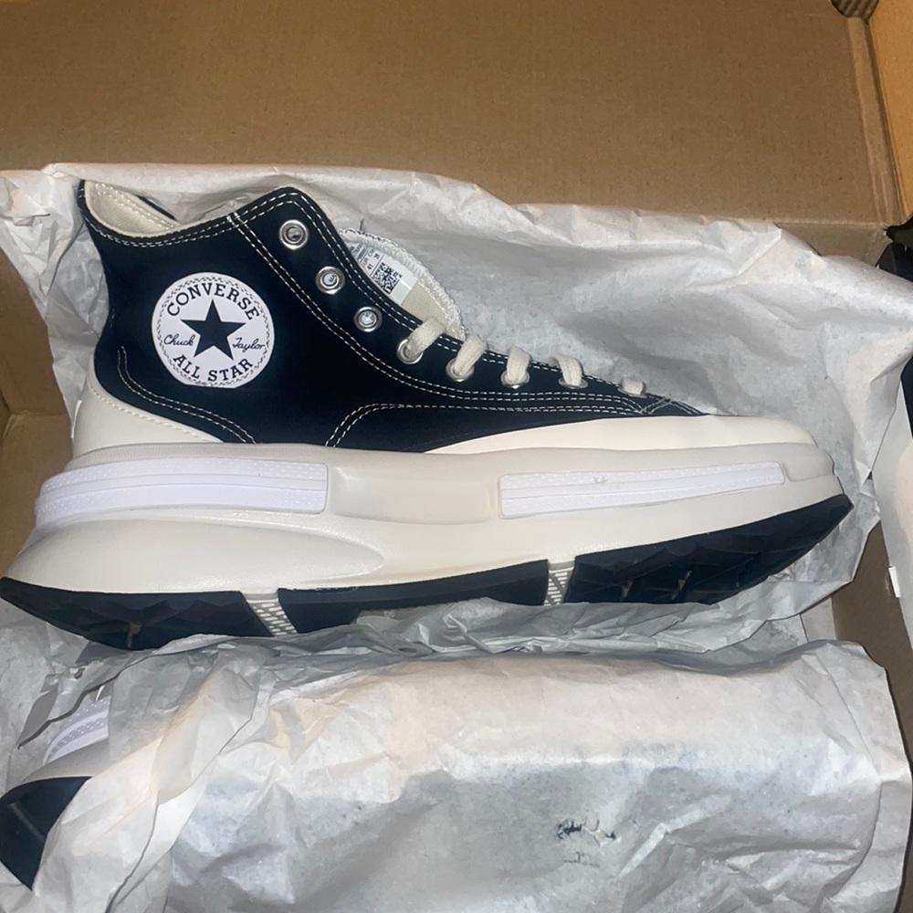New platform high-top black Converse